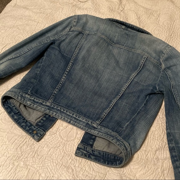 GUESS | Distressed Denim Jacket, Size XS - Picture 5 of 8